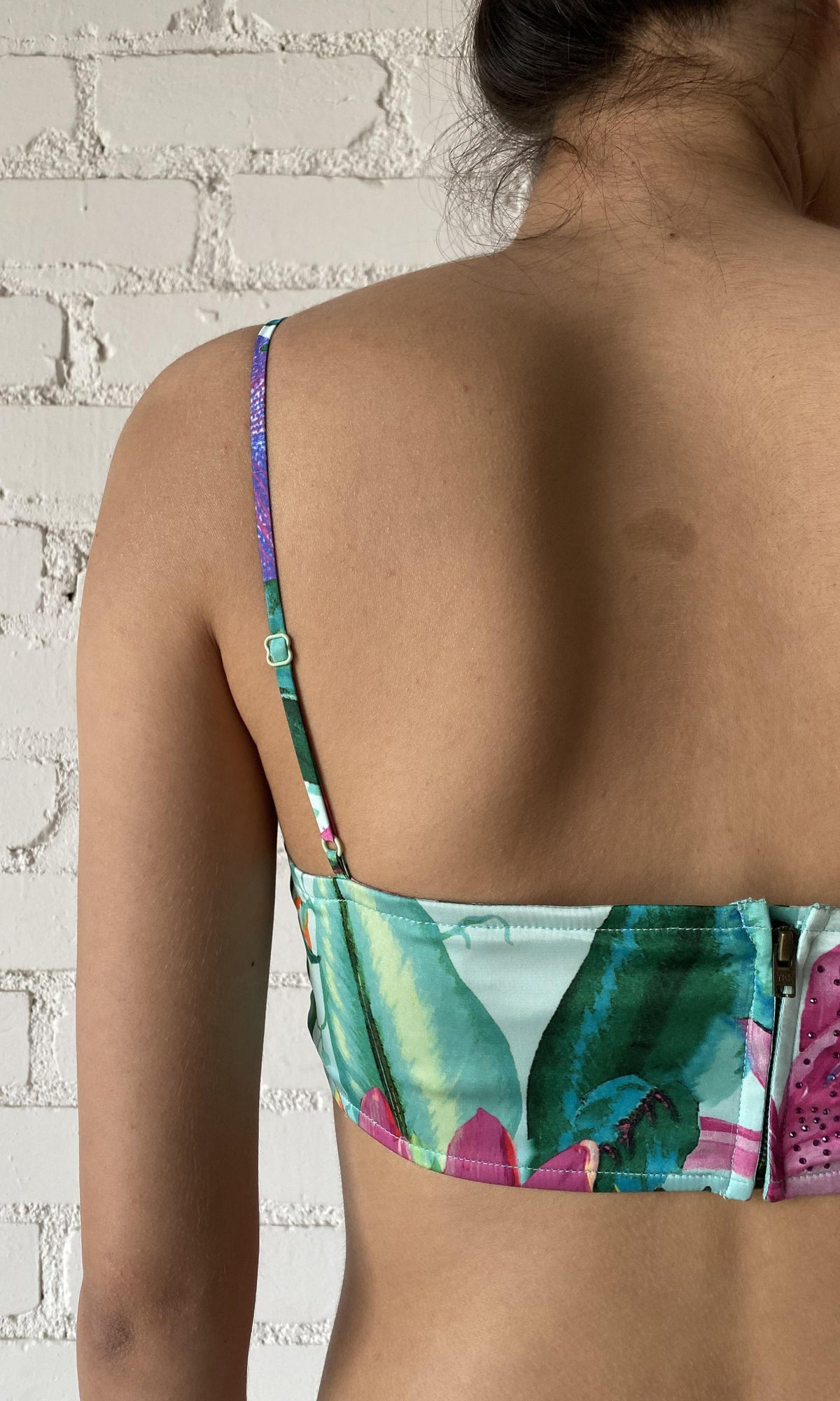 Womens | Ocean Polyster Satin Lycra Bandeau | Turquoise