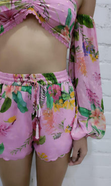 Womens | Rue Viscose Georgtte Dobby Short | Pink
