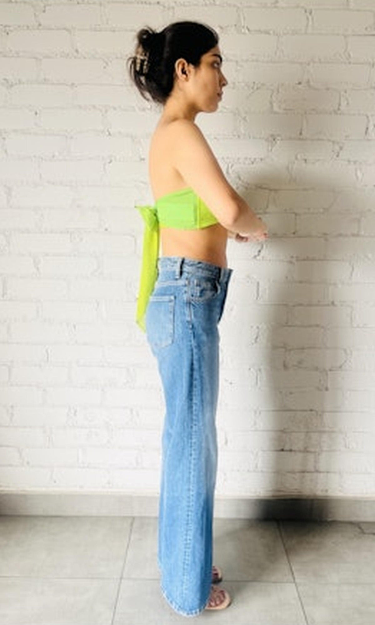Womens | Zale Viscose Chiffon Bandeau | Green