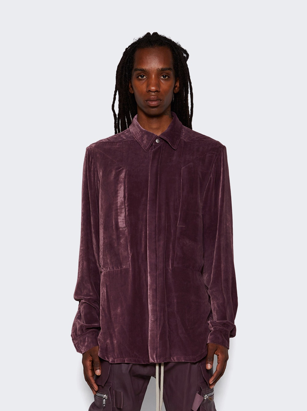 Men | Rick Owens | Fogpocket Outershirt Amethyst | Purple