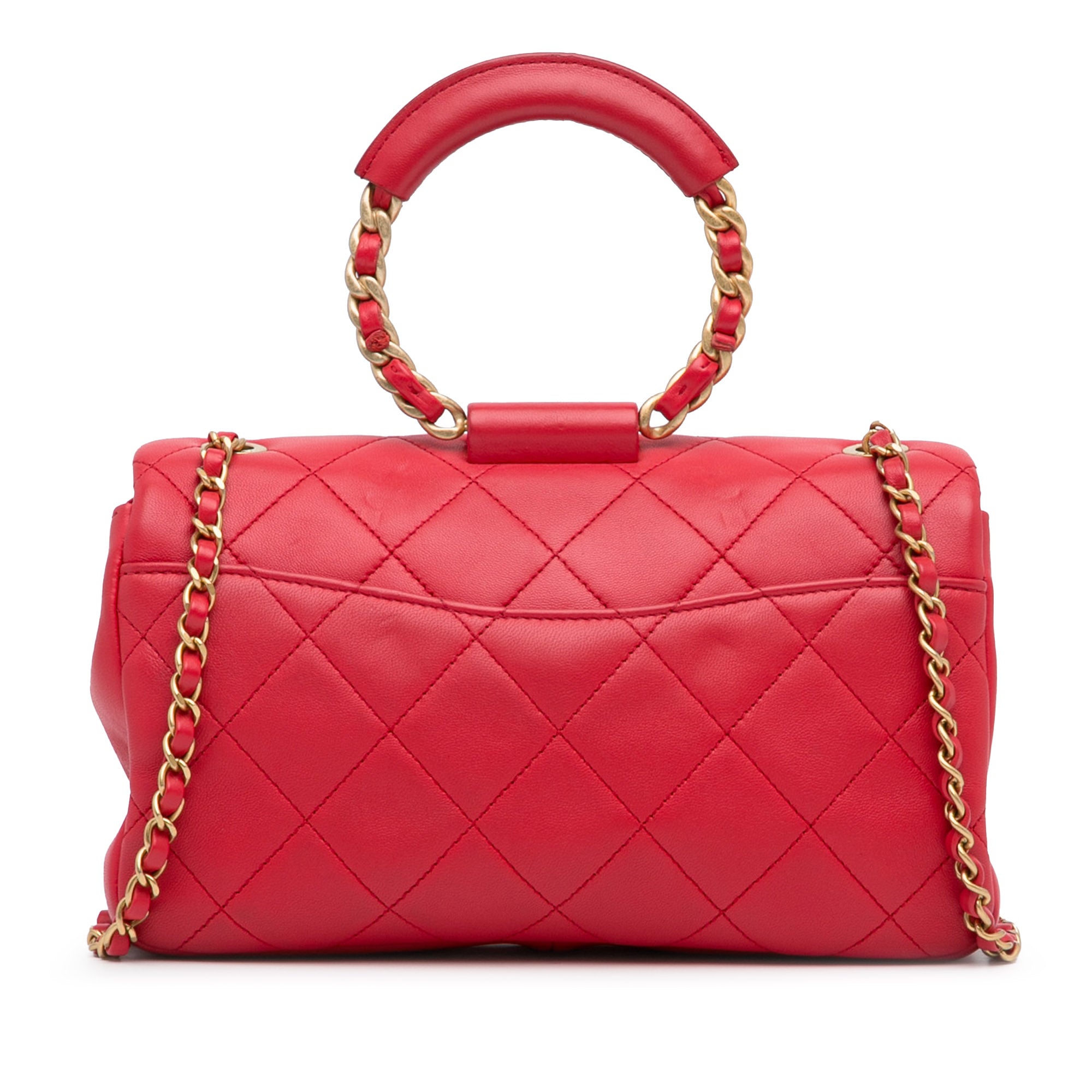 Chanel | Pre-Owned Medium Lambskin In The Loop Flap | Red