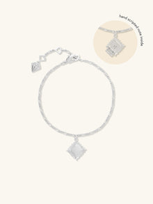 Ravioli Bracelet | Silver Rhodium Plated Brass