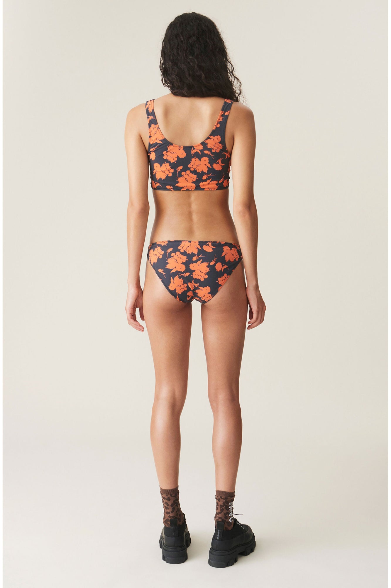Recycled Floral Bikini Briefs | Phantom (V1)