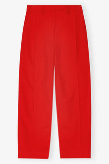 Red Twill Suiting Trousers | Barbados Cherry