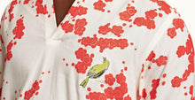 Ridley Blossom Print Relaxed Fit Resort Placket Overhead Shirt Plum Colour | Red