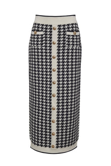 Ronnie Skirt | Houndstooth Black