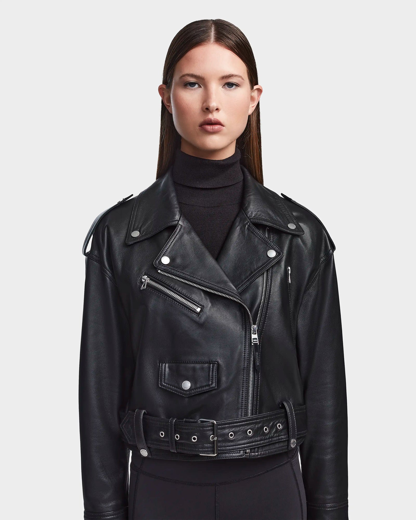 Women | MAGGIE Leather Jacket | Black