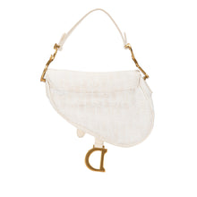 Dior | Pre-Owned Mini Oblique Canvas Saddle Bag | White