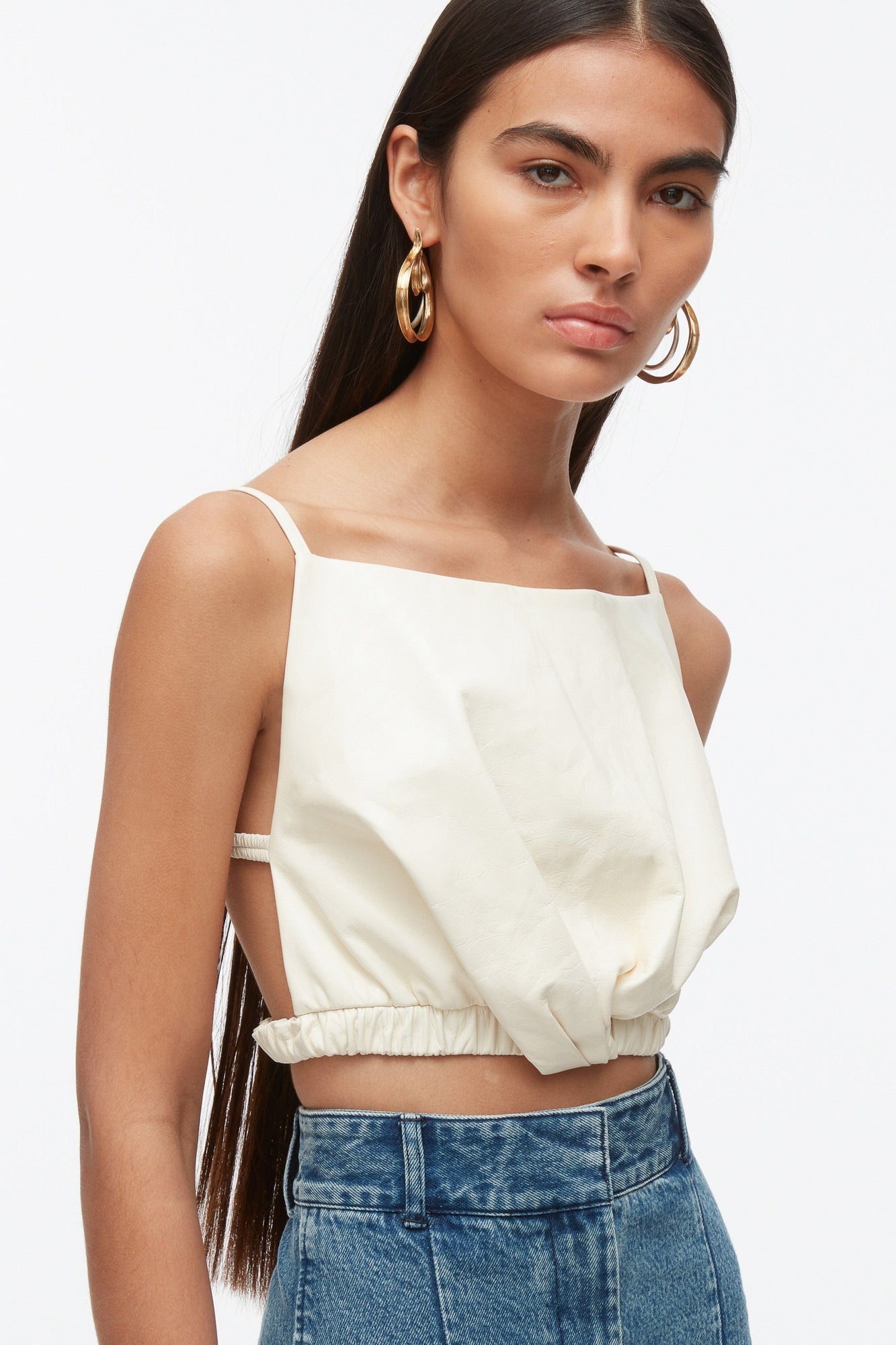 Twisted Open Back Cami | Ivory