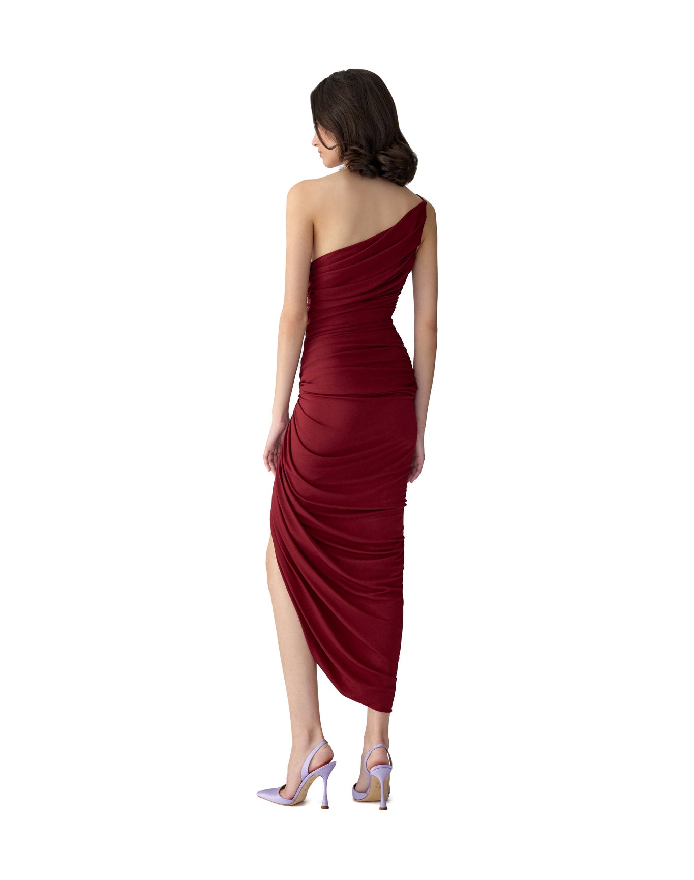 One Shoulder Ruched Dress | Rioja