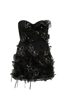 Sabila Organza Mini Dress | Black