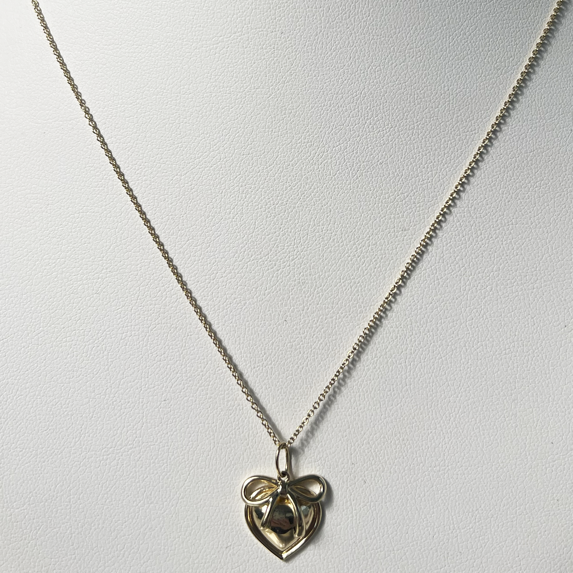 Heart Bow Necklace | 10K Yellow Gold