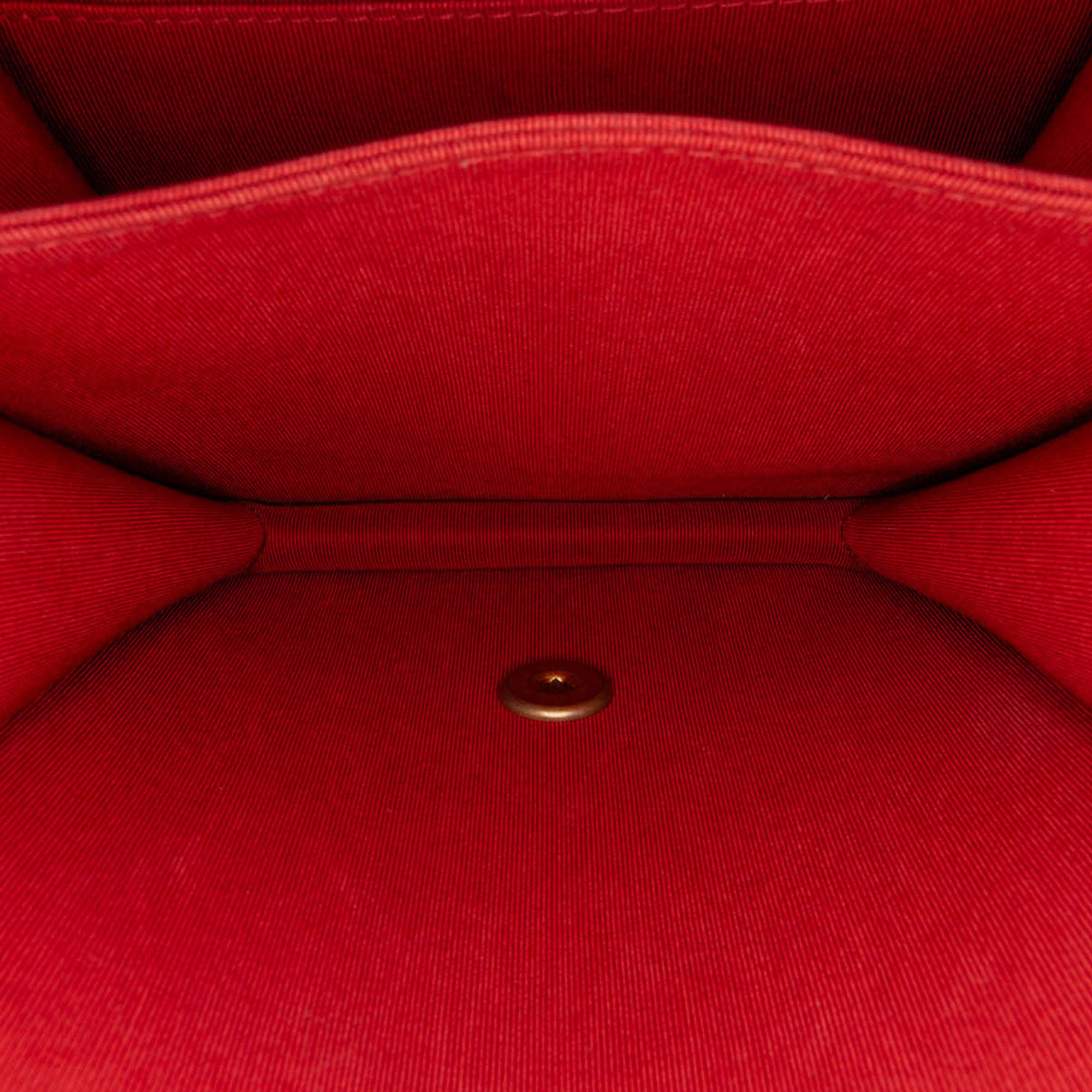 Chanel | Pre-Owned Quilted Caviar North South Boy Flap | Red