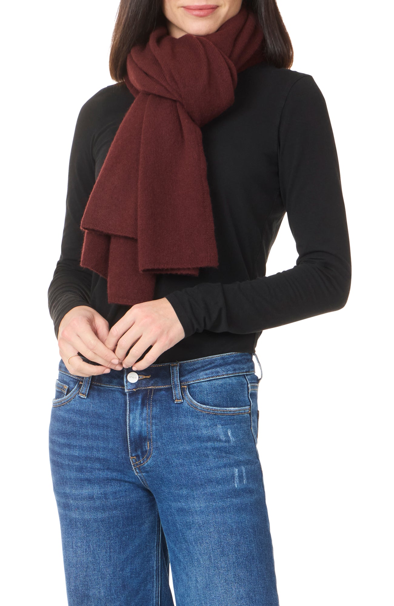 Amicale Cashmere | Women | Cashmere Travel Wrap | Chestnut