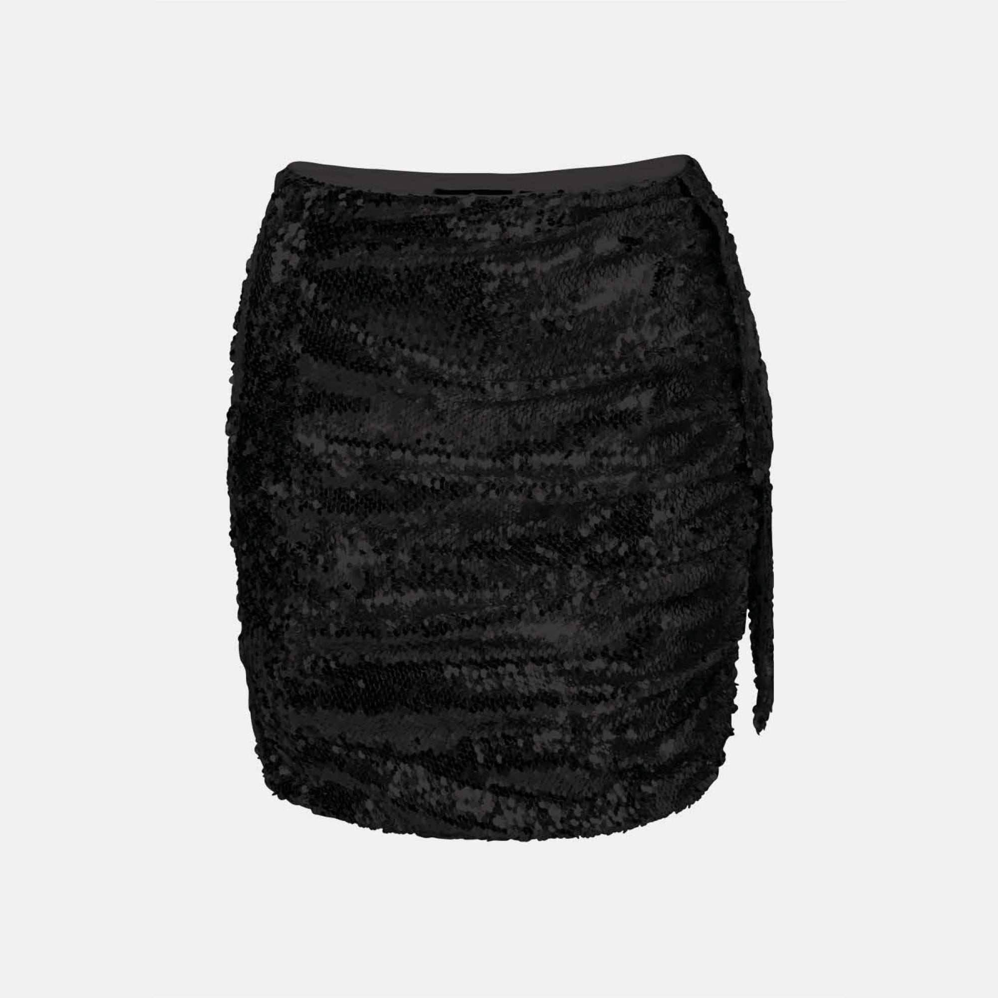 OW Collection Sequin Skirt | Black Caviar