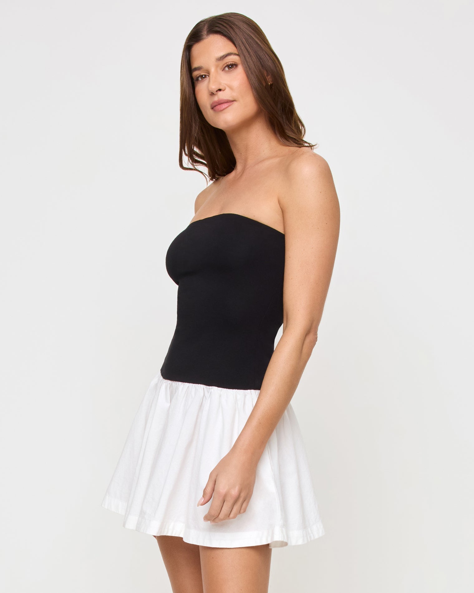 Sienna Mini Dress | Black-Cream
