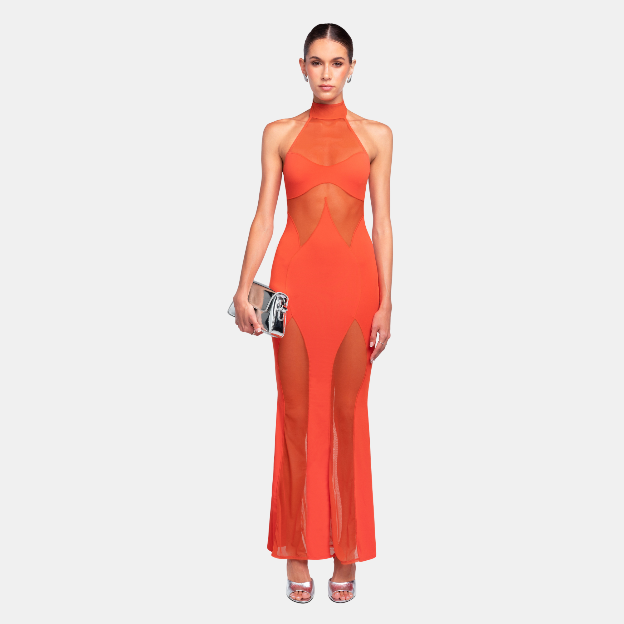 OW Collection Siena Halter Dress | OW Red