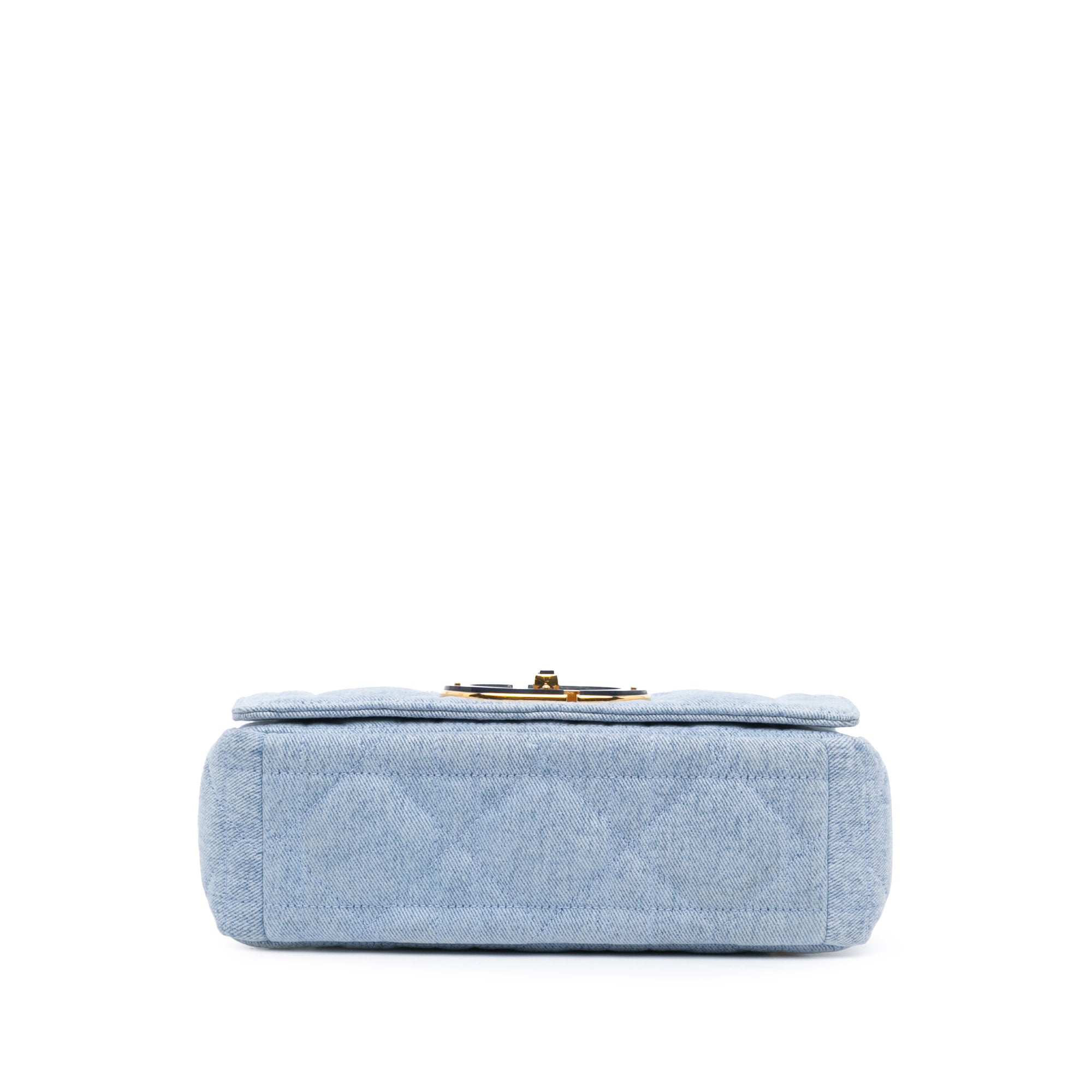 Dior | Pre-Owned Medium Denim Macrocannage Caro Bag | Blue/Denim