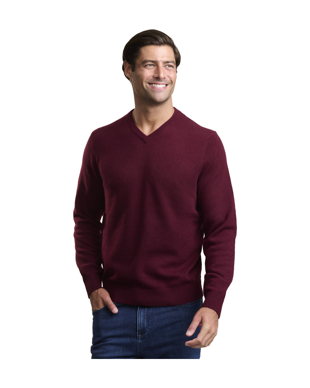 NOMAD | Men | Men's Cashmere Sweater | Merlot