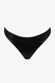 Thong Bikini Bottom - Splash | Black