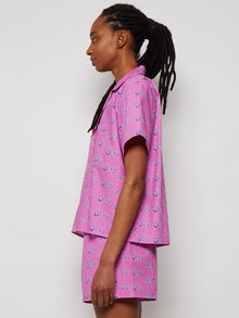 Women | Natasha Zinko | Too Sexy Print Hawaiian Shirt | Pink