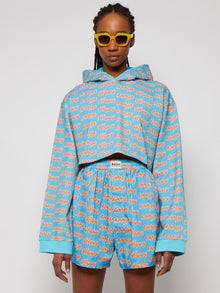 Women | Natasha Zinko | Happy Print Hoodie | Blue