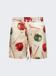 Men | NAHMIAS | Silk Shorts | Apple Print