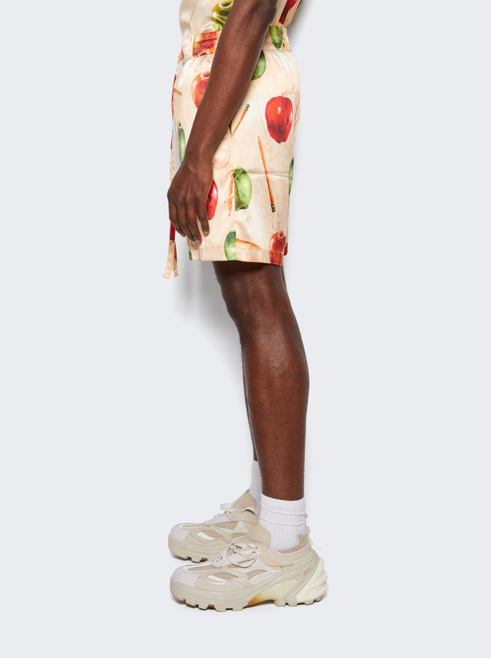 Men | NAHMIAS | Silk Shorts | Apple Print