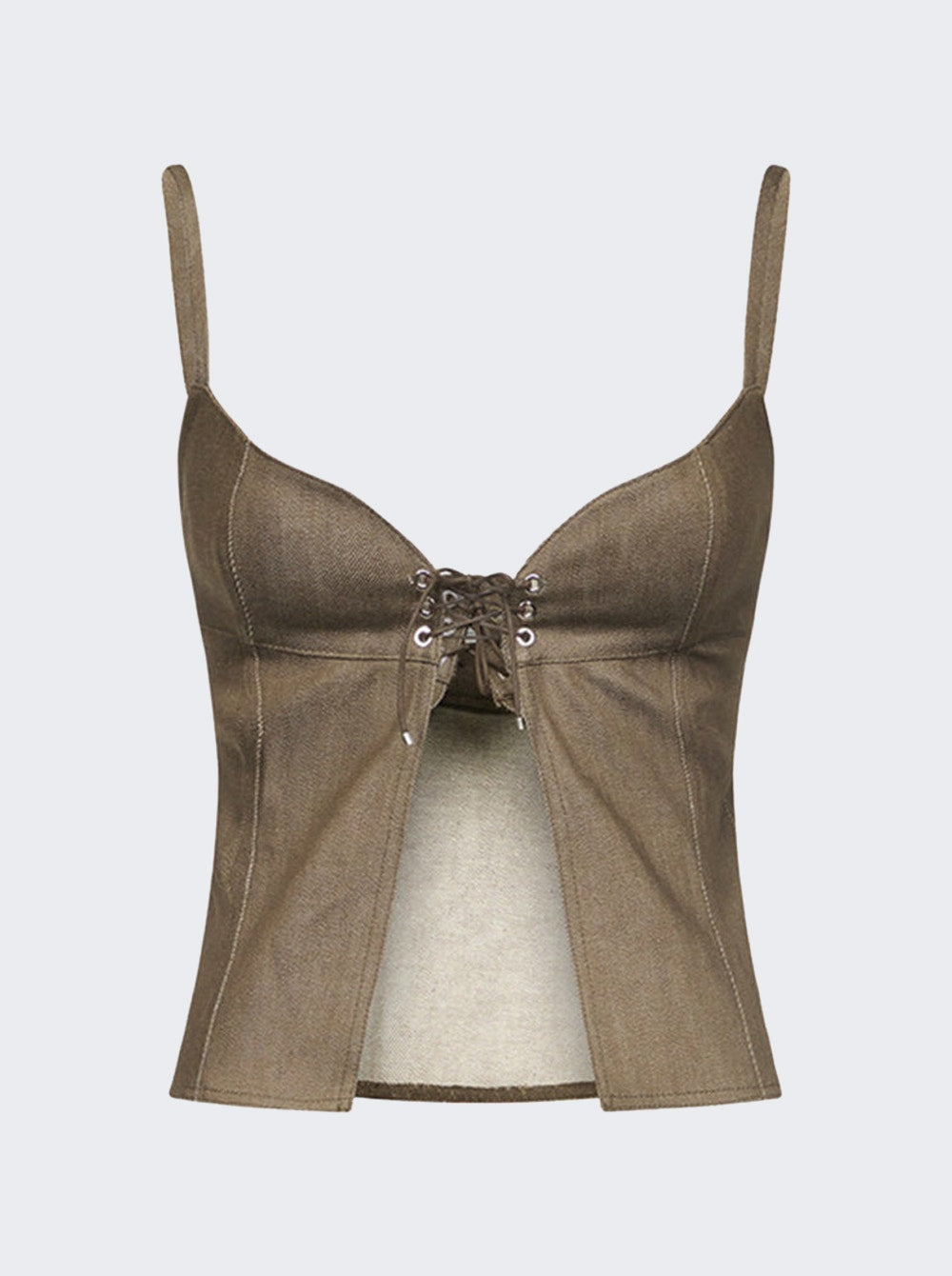 Women | Ludovic De Saint Sernin | Easy Cleavage Top | Brown