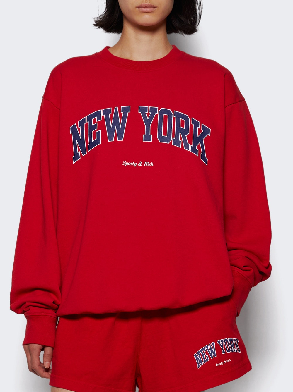 Women | Sporty & Rich | New York Ivy Crewneck Ruby | Red