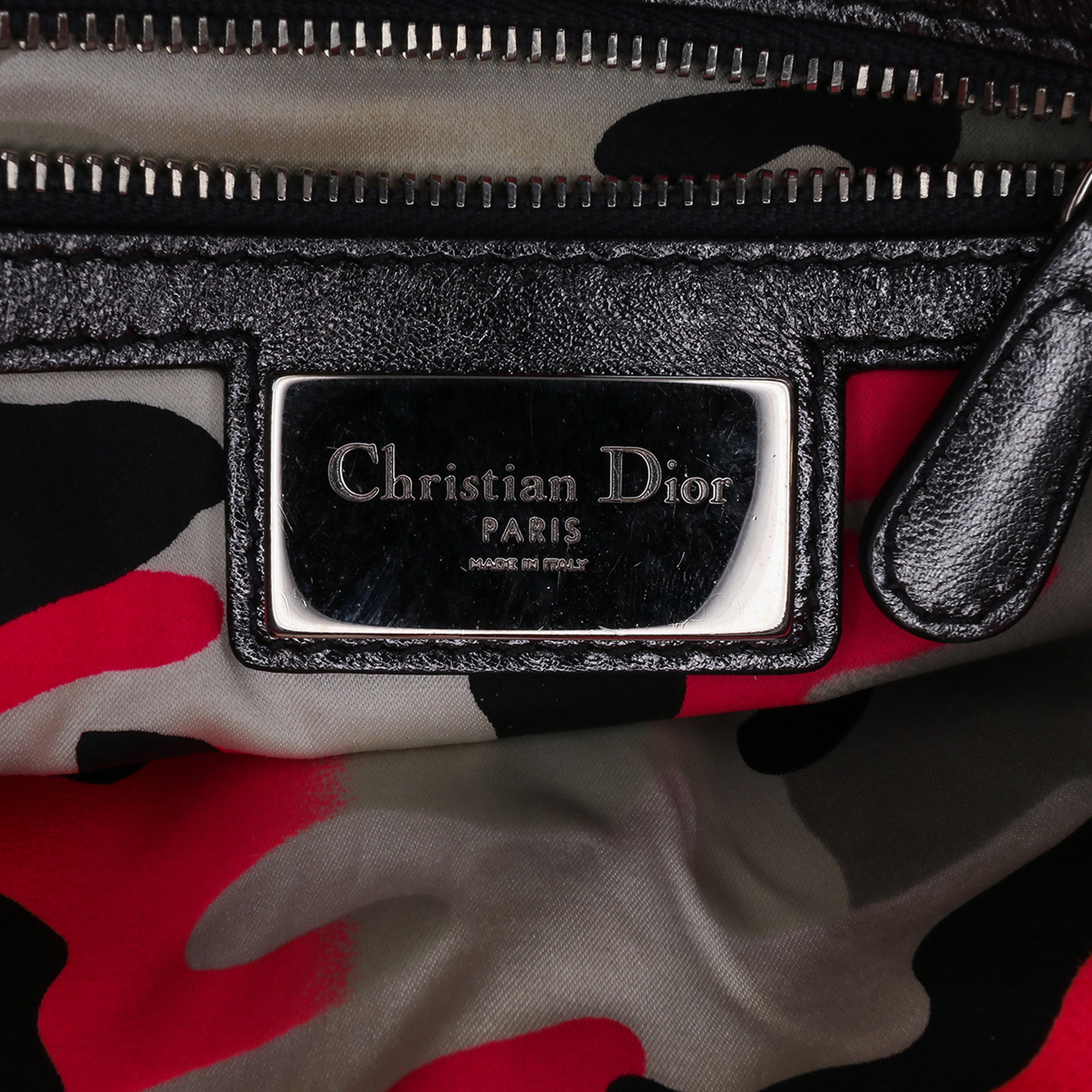 Dior | Pre-Owned Anselm Reyle Medium Metallic Lambskin Cannage Lady - I | Gray/Dark Gray