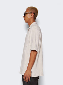 Men | SAINTWOODS | Terry Cotton Polo | Light Grey