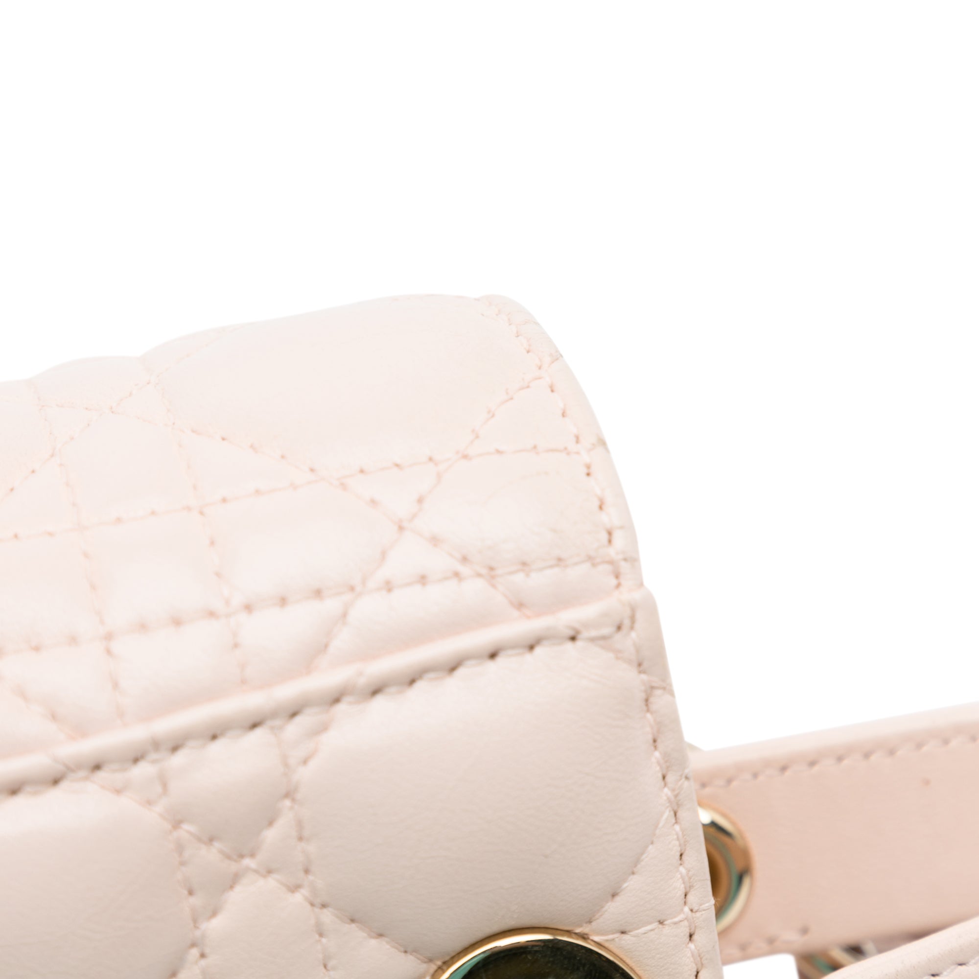 Dior | Pre-Owned Small Lambskin Cannage My ABCLady | Pink/Light Pink