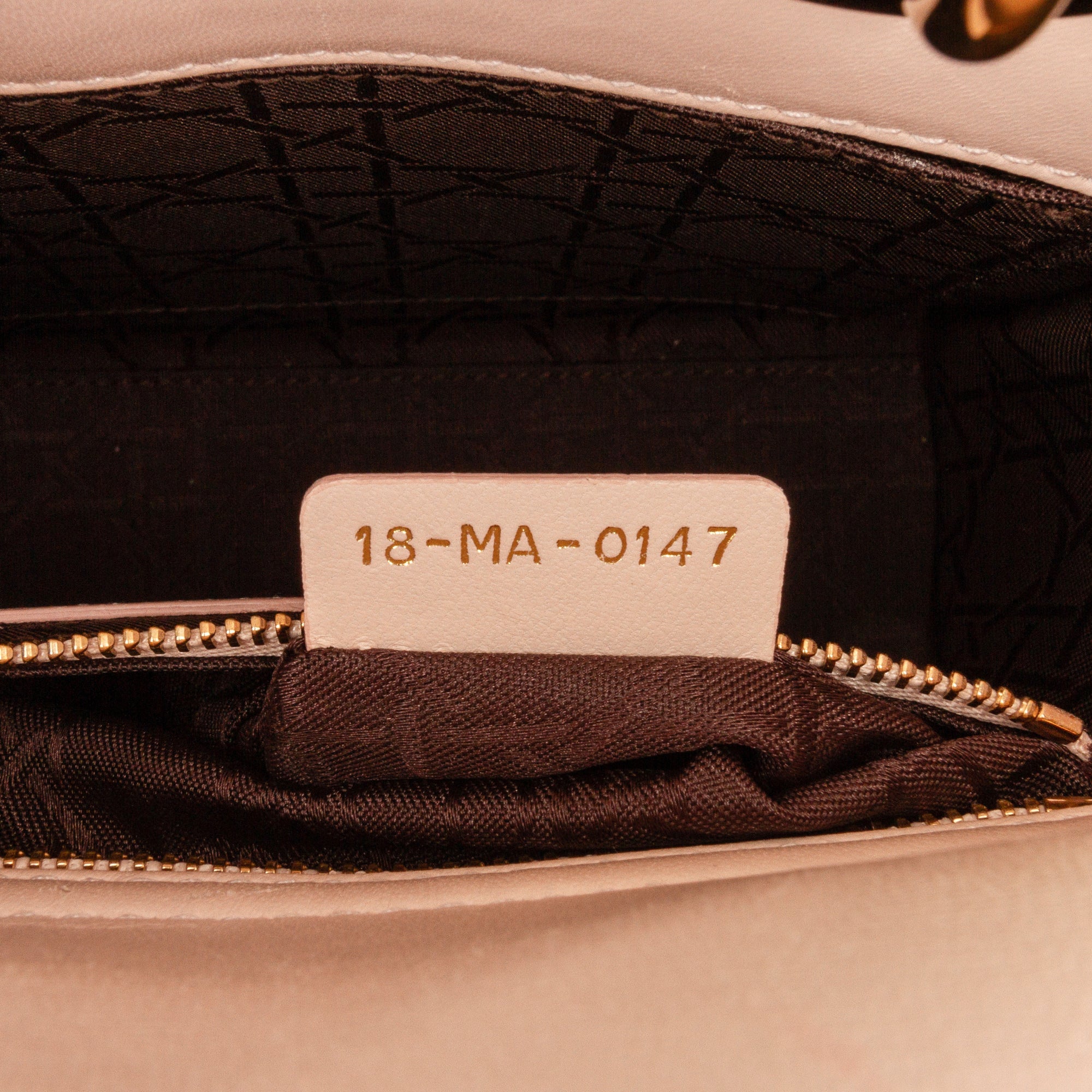 Dior | Pre-Owned Small Lambskin Cannage My ABCLady | Pink/Light Pink