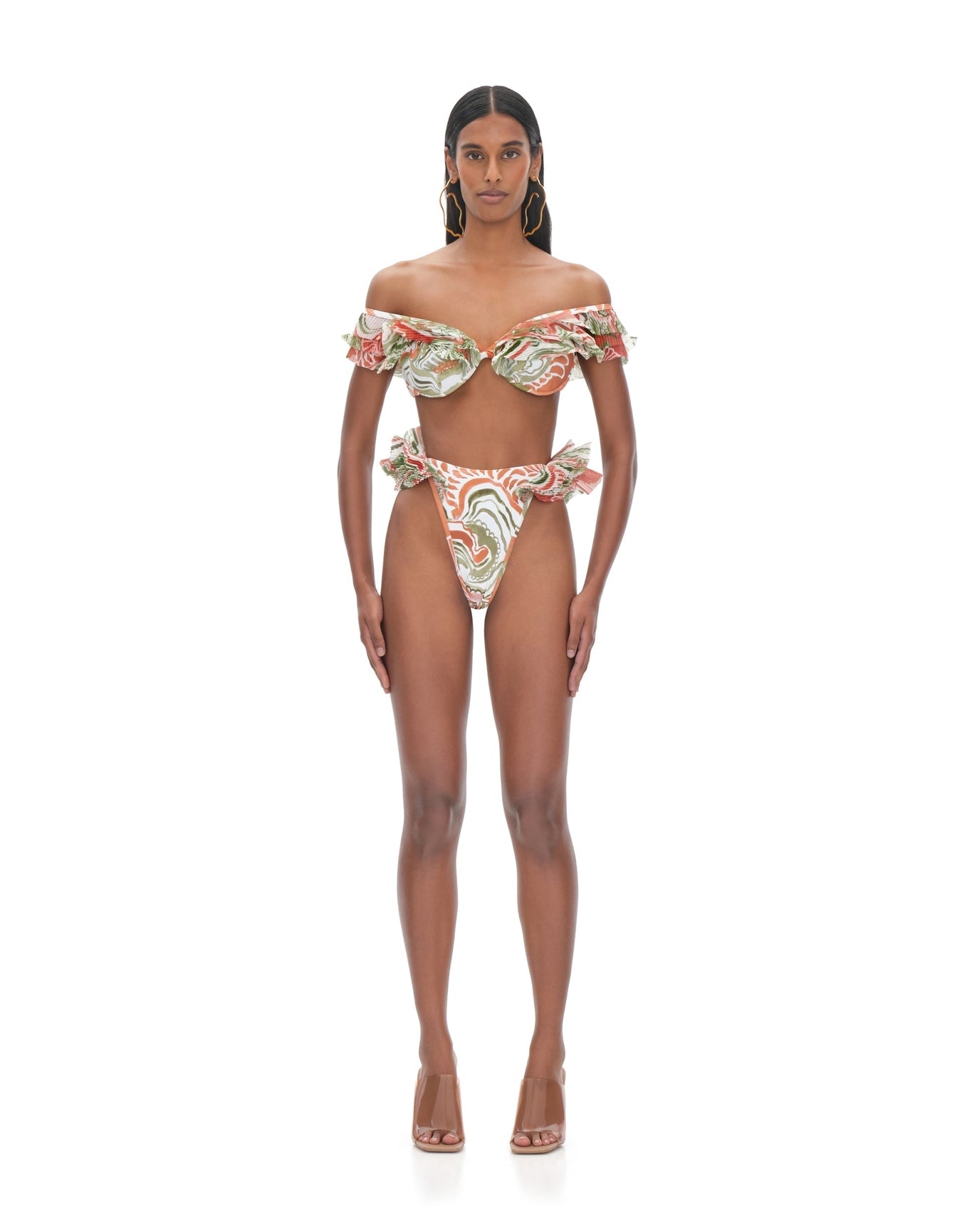 Salama High Rise Bikini Top | Abstract Mushroom