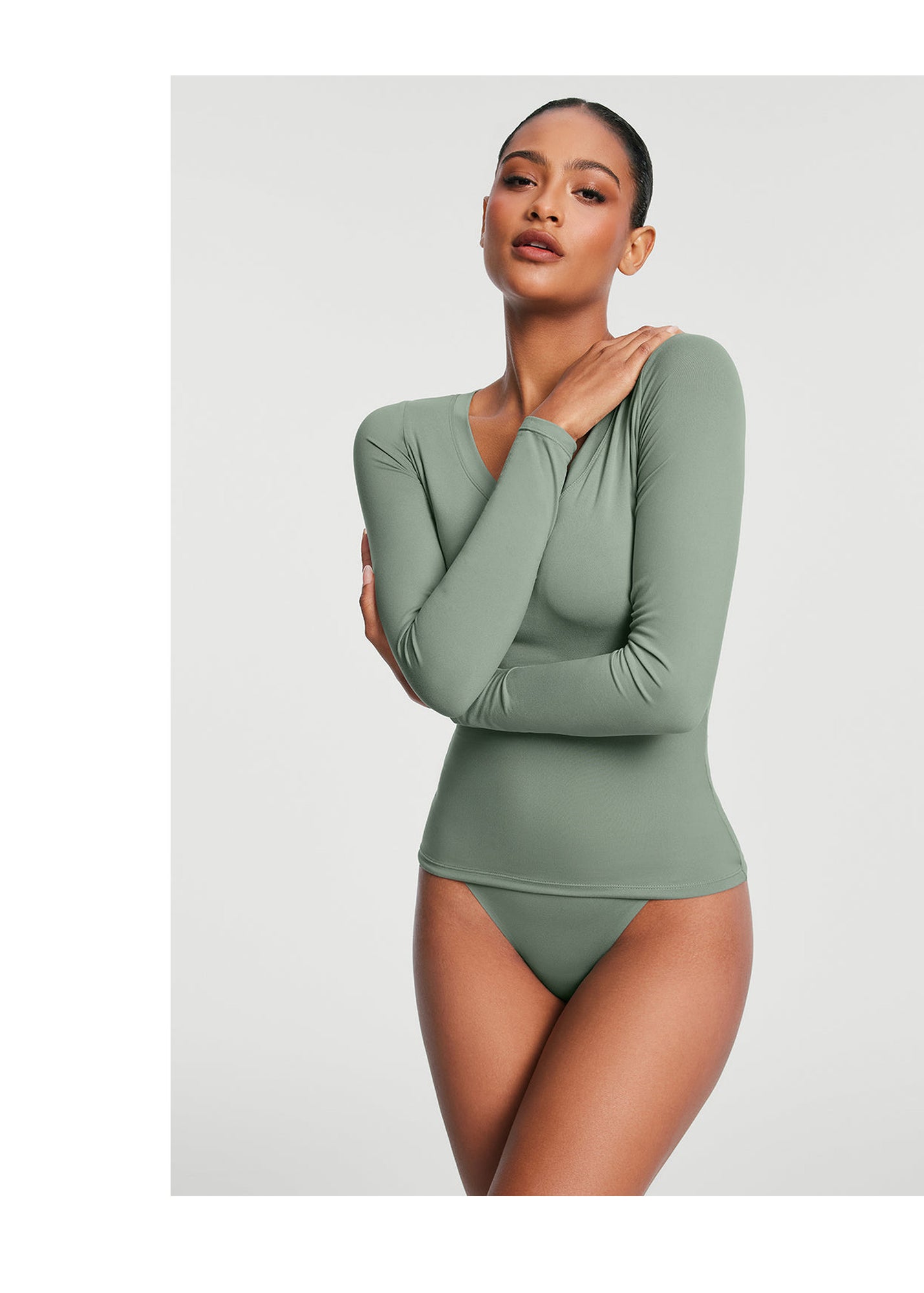 Seamless Cheeky Panty | Sage Green