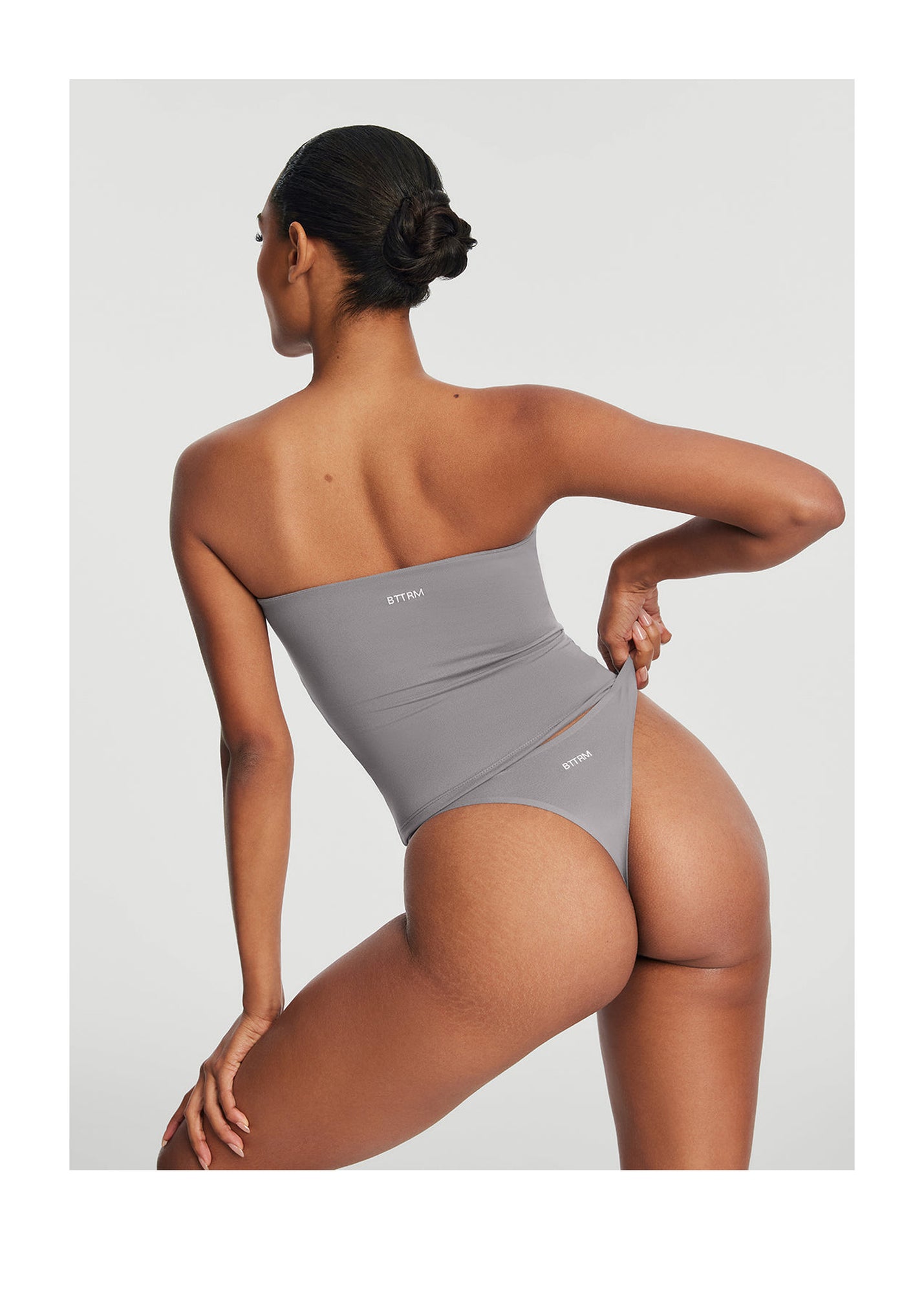 Seamless Full-Length Tube Top | Cool Gray