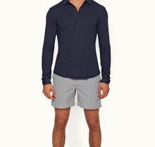 Sebastian Cashmere Tailored Fit Long-Sleeve Cashmere Polo Shirt | Lagoon Blue