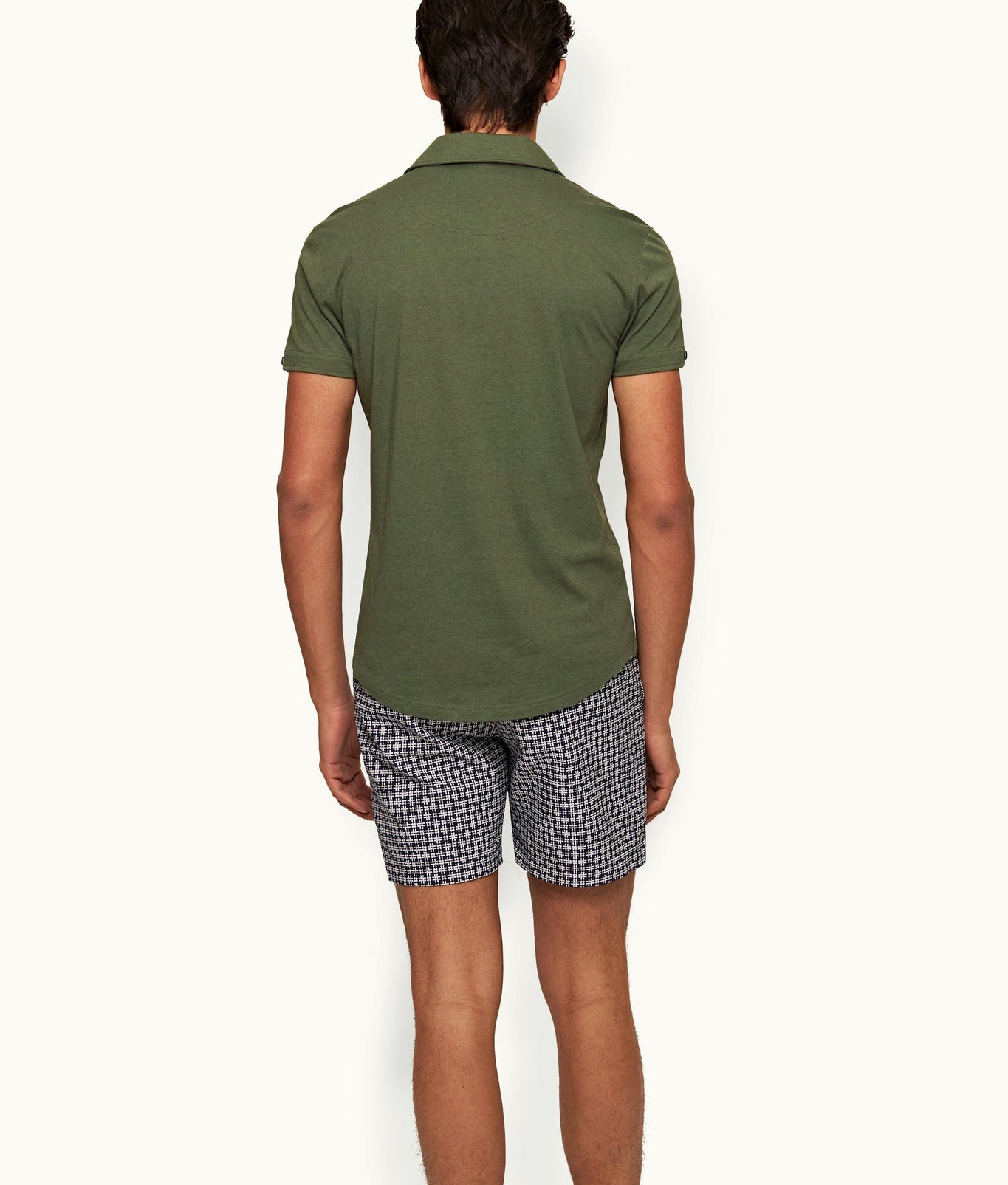 Sebastian Cotton Silk 007 Tailored Fit Short-Sleeve Cotton-Silk Polo Shirt | Thyme