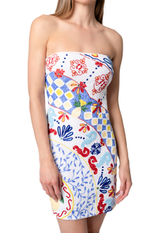 Senorita Hand - Beaded Embellished Mini Dress - Self - Adore