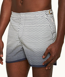 Setter Floret Shorter-Length Swim Shorts | White/Night Iris