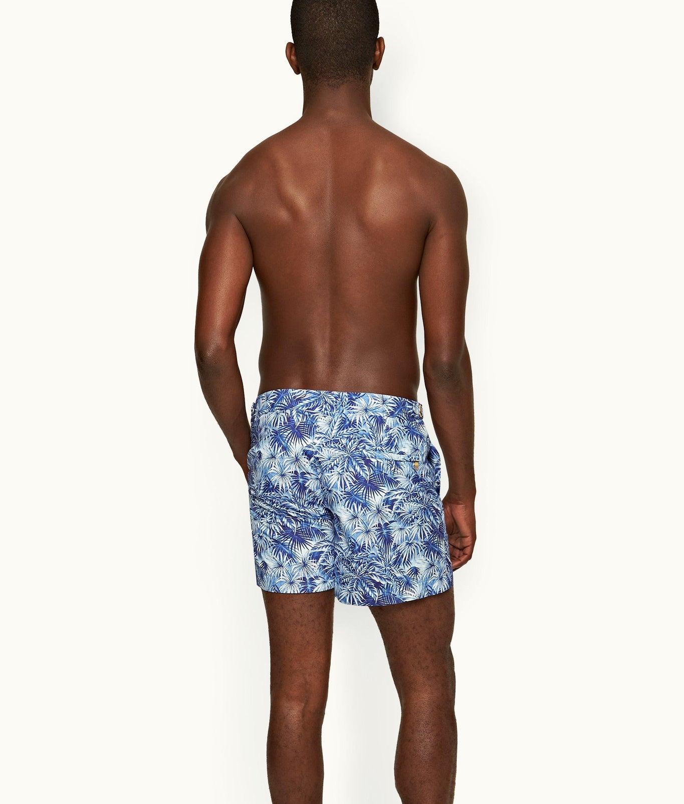 Setter Palmed Shorter-Length Swim Shorts | Lagoon Blue