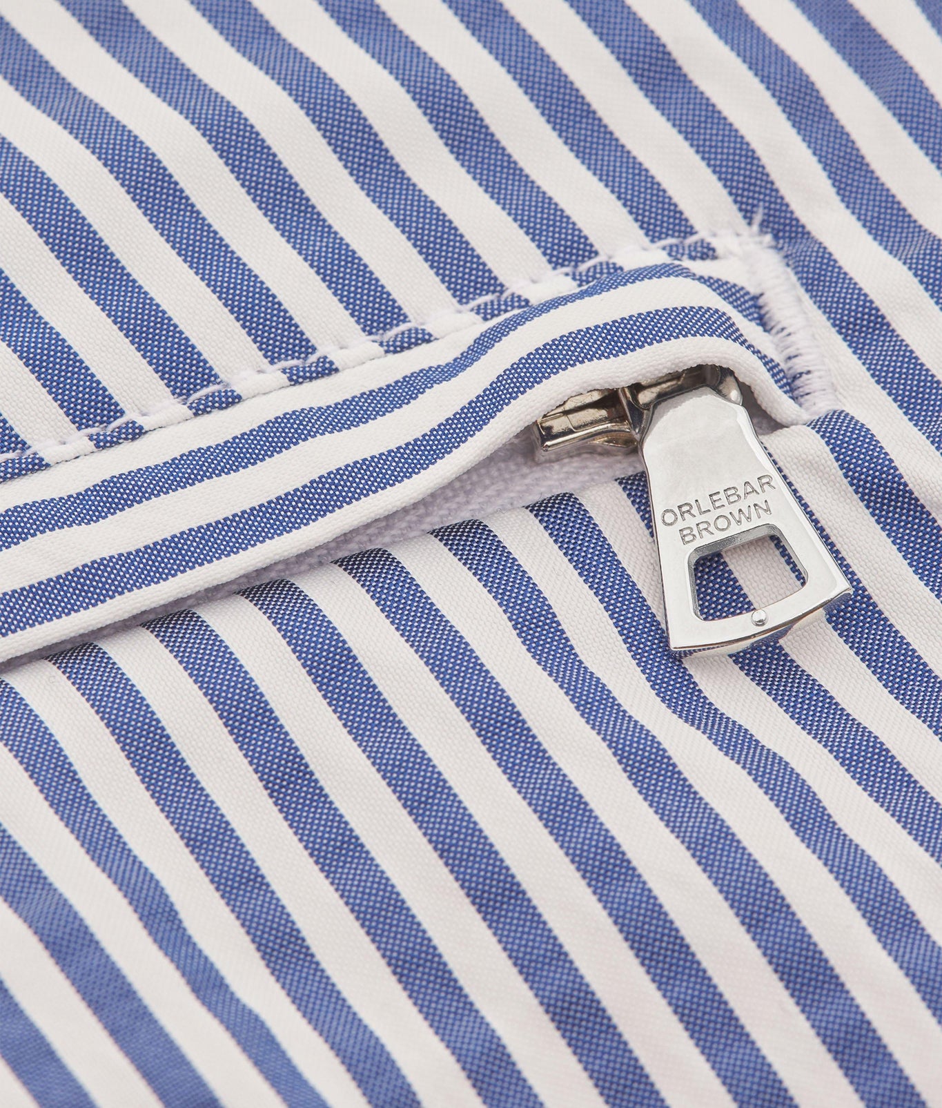 Setter Seersucker Shorter-Length Swim Shorts Woven | Blueberry/White Stripe