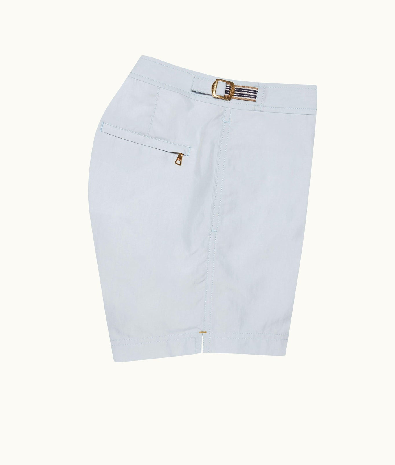 Setter Shorter-Length Waist Tape Trim Swim Shorts | Light Sky Pool