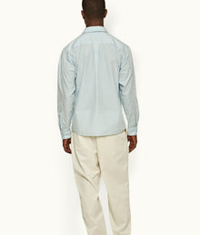 Shanklin Relaxed Fit Overhead Organic Cotton Shirt | Powdered Sky