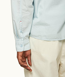 Shanklin Relaxed Fit Overhead Organic Cotton Shirt | Powdered Sky