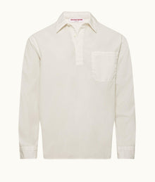 Shanklin Relaxed Fit Overhead Organic Cotton Shirt | White Sand