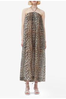 Sheer Voile Maxi Strap Dress | Almond Milk