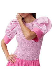 Shirred Mini Dress | Phlox Pink