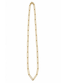 Silver Paperclip Chain Necklace | Gold Plated Silver